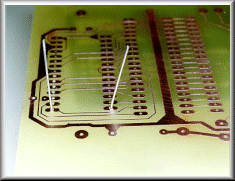 Component leads splayed